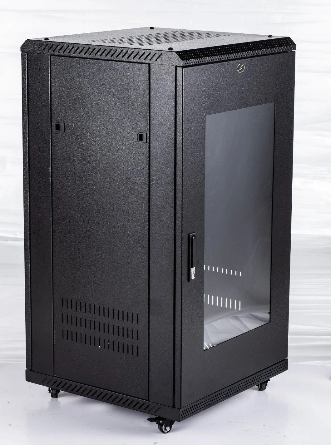 Glass Door Steel Body 19&prime;&prime; Floor Standing 22u Network Server Rack Data Cabinet