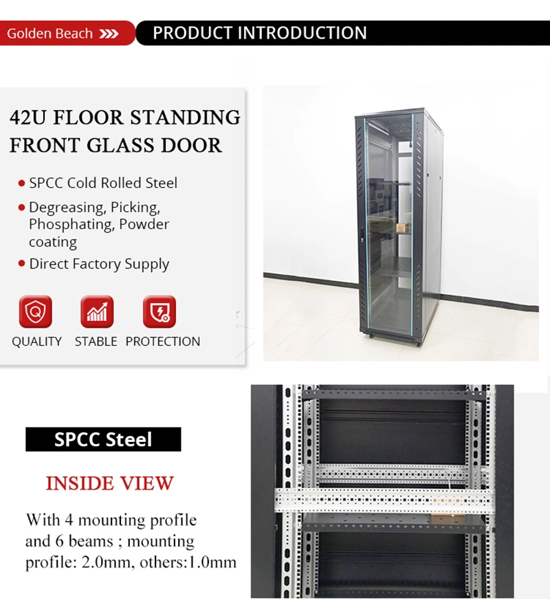 Indoor Floor Standing 19&quot; Rack Server Racks and Network Cabinet