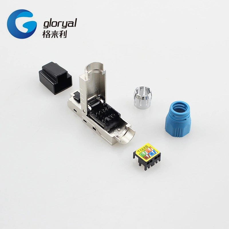 STP FTP RJ45 Cat. 8 Connector Toolless Modular Plug