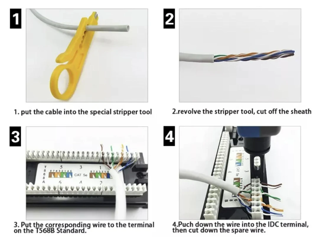 STP 19 Inches 24ports CAT6A Patch Panel