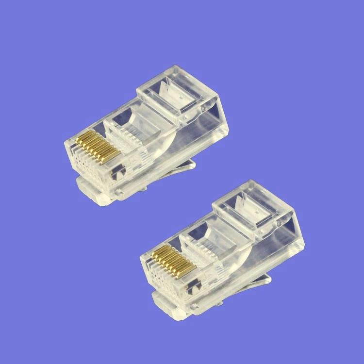 UTP RJ45 8 Pin 2 Tips CAT6 Modular Plug for Network LAN Cable 8p8c Ethernet Cable Crimp Connector