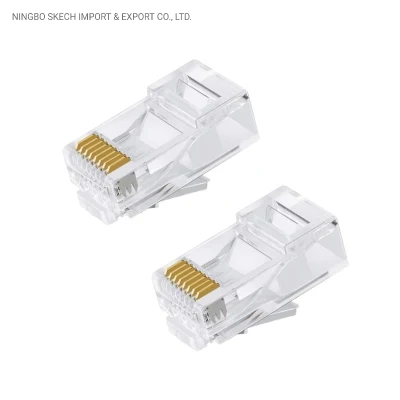 UTP RJ45 CAT6 Modular Plug for Network LAN Cable 8p8c 3 Tips (Forks) Ethernet Cable Crimp 8 Pin Connector