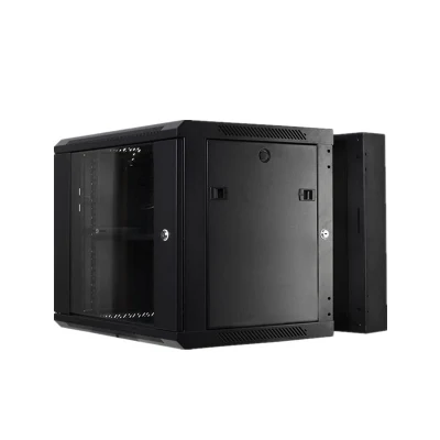 12u 19 Inch Network Data Rack Home Office High Quality Wall Mounted Assembled Rear Swing Cabinet